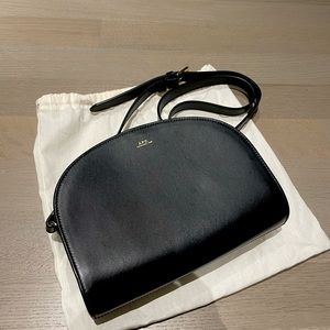 Black APC Demi-lune shoulder bag, very gently used and in excellent condition